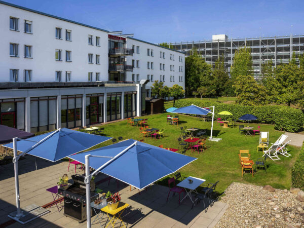 Jardin et terrasses du Greet hôtel Darmstadt